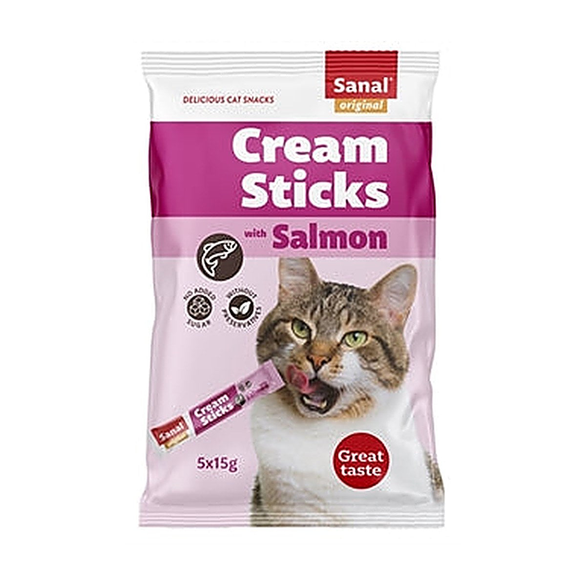 Sanal Cream Sticks Salmon 5x15 gram