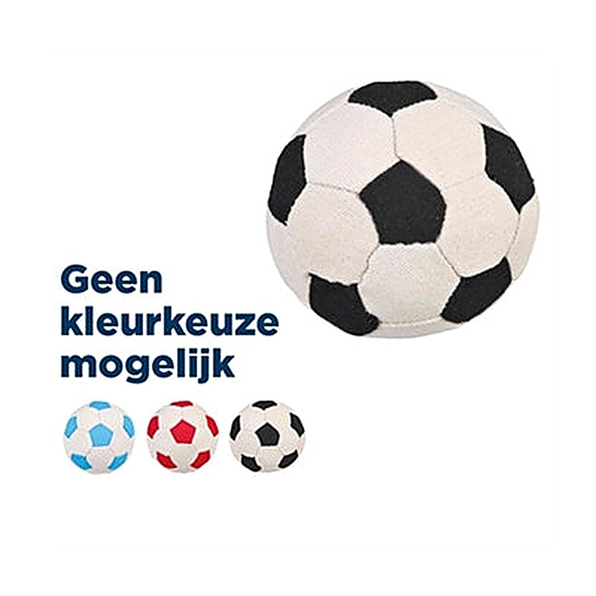 Trixie Soft Canvas Voetbal 11 cm Ass 12 stuks