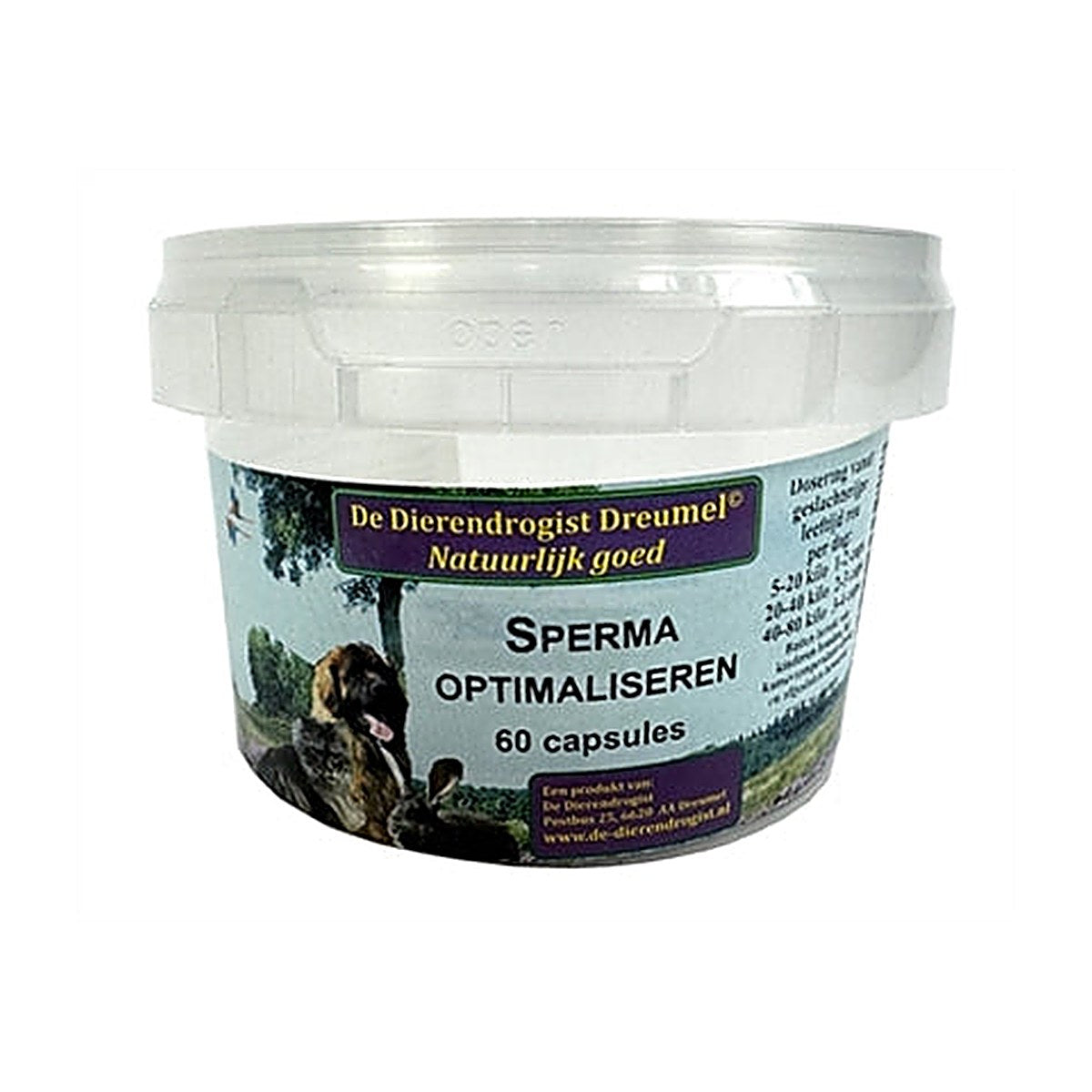 Dierendrogist Sperma Optimaliseren Caps 60 stuks
