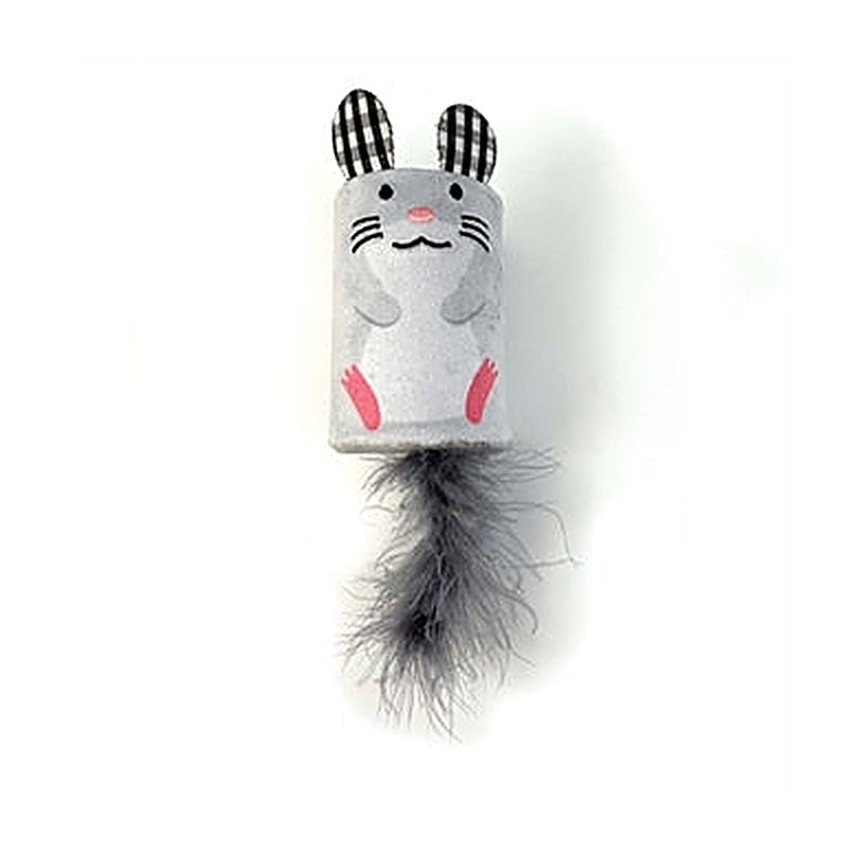 Happy Pet Tabby Patch Muis Ratel/rol 18 cm