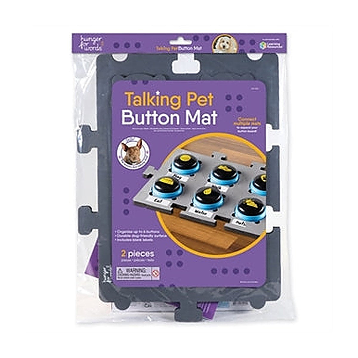 Hunger For Words Talking Pet Button Mat