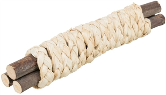 Trixie Houten Sticks+stro NAT 15X3CM 4ST
