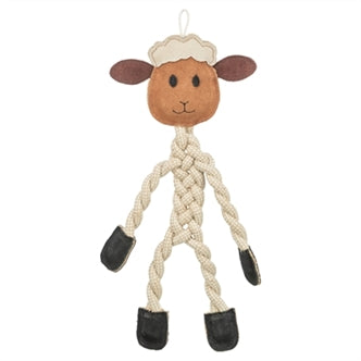 Trixie Schaap Touw+leer Bruin 42 cm – Speelgoed