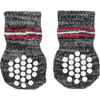 Trixie Sokken Anti-slip Grijs XL 3X2ST