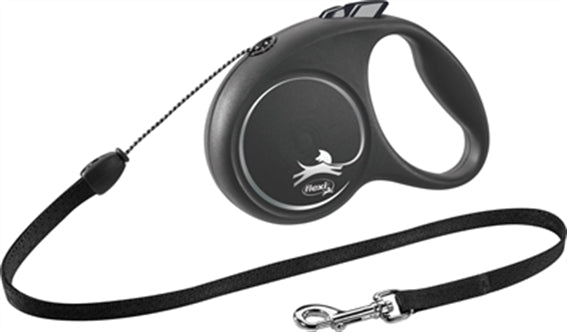 Flexi Black Design Cord Zwart S 5M