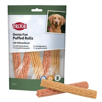 Trixie Denta Fun Puffed Rolls Met 100 gram – Snacks Kauw