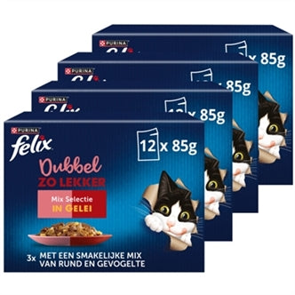 Felix Dubbel Mix in Gelei 4X12X85GR