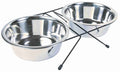 Trixie Voer/waterbak RVS 2X1,8LTR 4ST