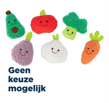 Trixie Groenten/fruit Pluche 11 cm 48 stuks – Speelgoed
