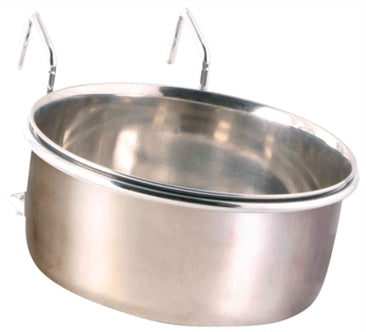 Trixie Voerbak Rvs+houder 600ML 12CM