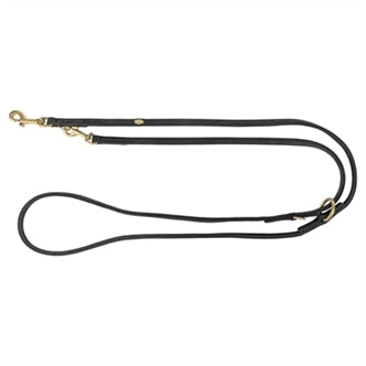 Trixie Riem Pure Verst Leer ZW 200X1CM – Halsbanden/Lijnen Leer