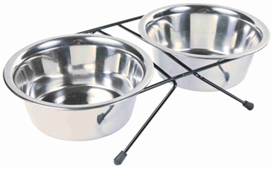 Trixie Voer/waterbak RVS 2X750ML 4ST