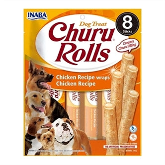 ! Inaba Dog Churu Rolls Chick 8X12G