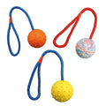 Trixie Rubber Bal aan Koord 6x30 cm — 3 stuks