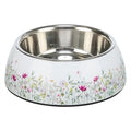 Trixie Voerbak Roestvrij Wit/bloem 14 cm – Voer/Drinkbakken