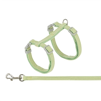 Trixie Kattuig+riem Fluweel Gn 28-45X1CM – Halsbanden/Lijnen Overig