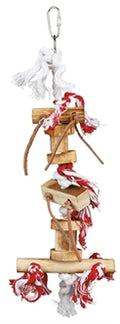 Trixie Touw/leer/hout 35CM 3ST