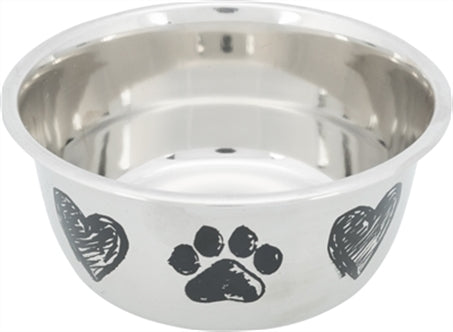 Trixie Voerbak RVS Print Schet 15CM 4ST