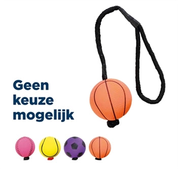 Trixie Sportbal AAN Touw 6X6X30CM