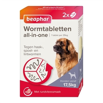Beaphar - Bea Wormtabl Hond 17,5-70KG 2TBL