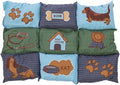 Trixie Kussen Patchwork Bl/gr 80X55CM