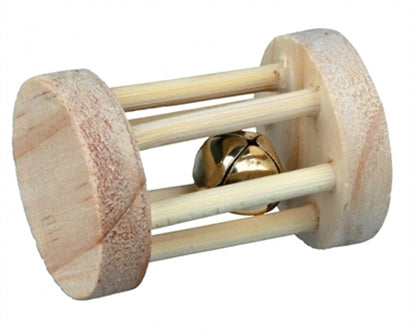 Trixie Trixie Speelrol Hout Met Bel 7x5 Cm