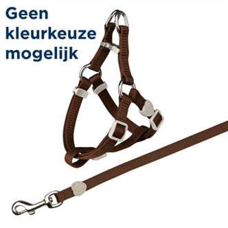 Trixie Kattuig+riem ONE T 26-37X1CM 4ST