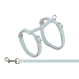 Trixie Kattentuig+riem Grs/blw 28-45X1CM – Halsbanden/Lijnen Overig