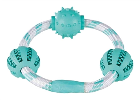 Trixie Denta Koordring+ballen 20X5CM 3ST