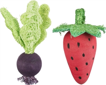 Trixie Houten Biet+aardbei Loofah 6/9CM
