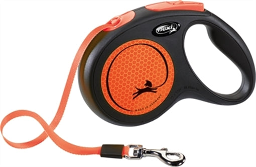 Flexi New Neon Tape Zw/oranje M 5M