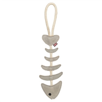 Trixie Visgraat Leer MET Touw 43CM
