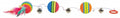 Trixie Trixie Regenboog Bal Aan Elastiek — 3 Stuks