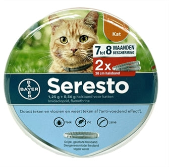 - Seresto Teken+vlooienband Kat 2ST