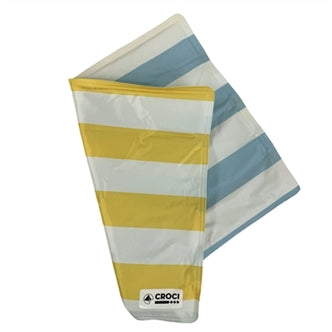 - Koelmat Gestreept Bl/geel 50X40CM