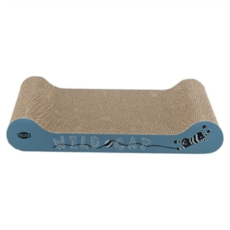 Trixie Krabkarton Catnip Blauw 41X24X7CM