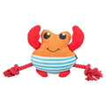 Trixie Krab met Flostouw Oranje 28 cm