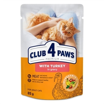 CLUB4 Ad Kalkoen in Saus 24X85GR