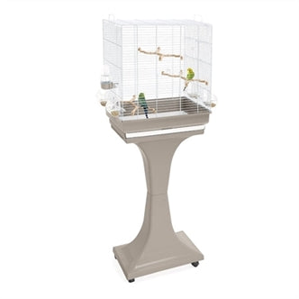 Vogelkooi Camilla Taupe/wit