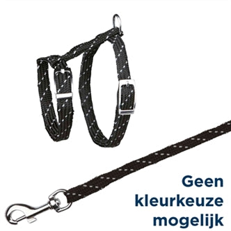 Trixie Kittuig+riem Refl 27-45X1CM 4ST