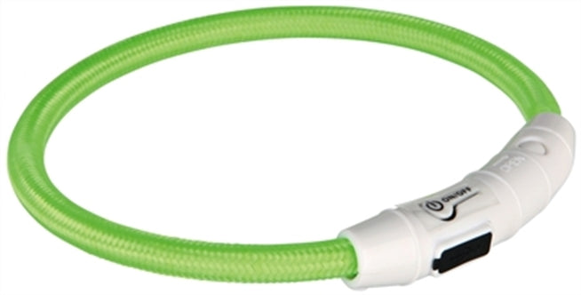 Trixie Trixie Halsband Flash Tpu/nylon Groen 65 Cm Maat L-xl