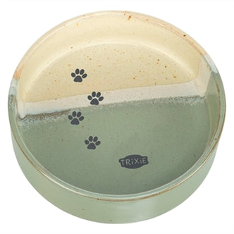 Trixie Voerbak+poot Kera Grn/beige 12 cm – Voer/Drinkbakken