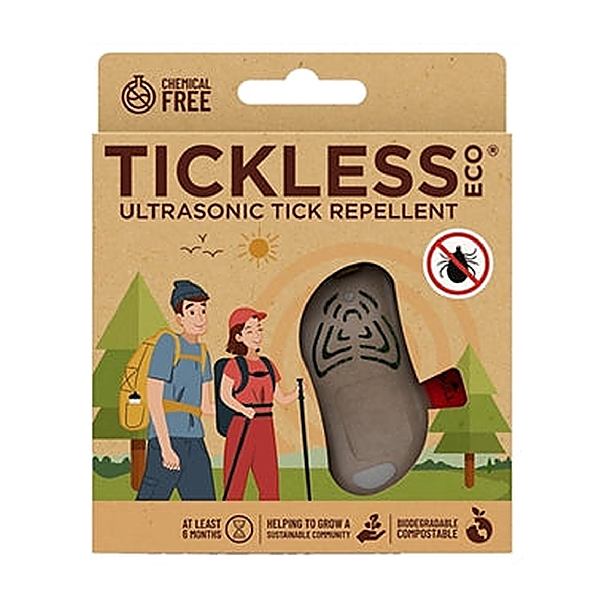 Tickless Eco Mens Bruin – ultrasone tekenafweer
