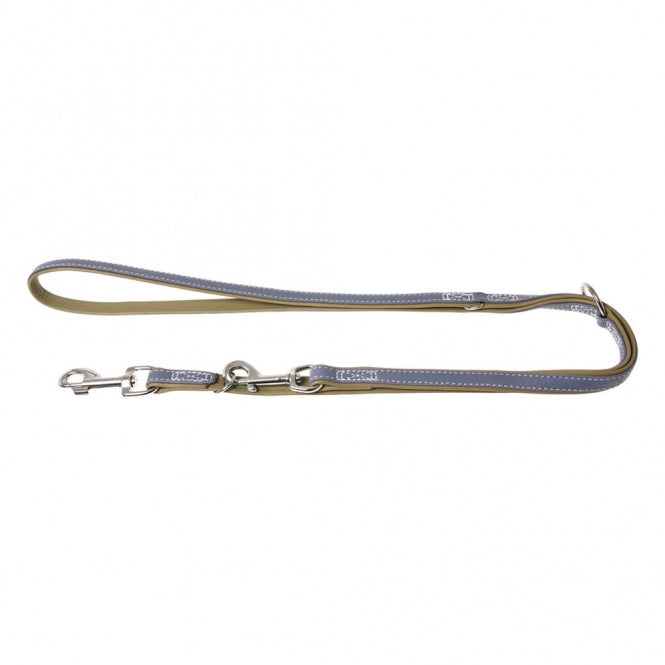 Karlie Vintage Trend Leiband - Blauwgrijs/Mosgroen - 200cm / 22mm