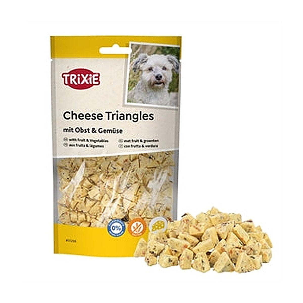 Trixie Cheese Triangle Fruit/grnten 80 gram
