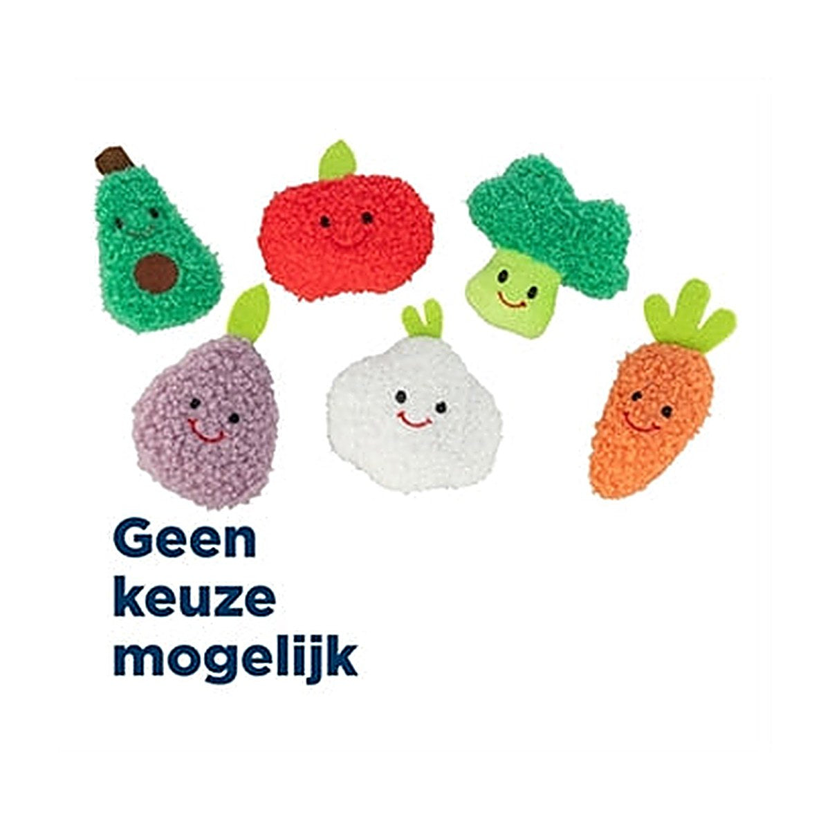 Trixie Groenten/fruit Pluche 11 cm 48 stuks