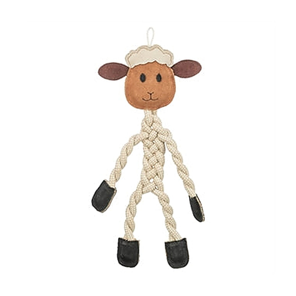 Trixie Schaap Touw+leer Bruin 42 cm