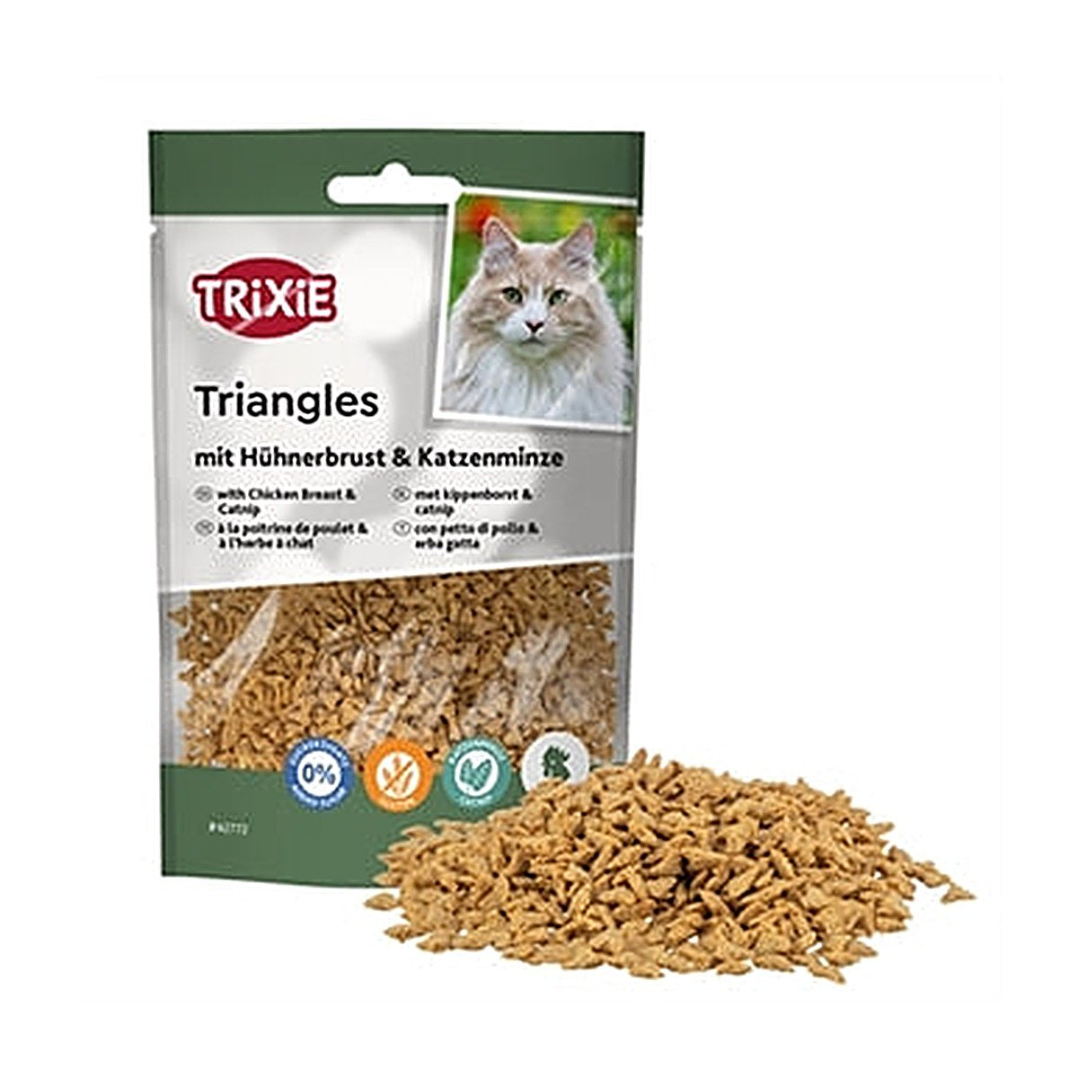 Trixie Triangles Kippenborst/catnip 50 gram