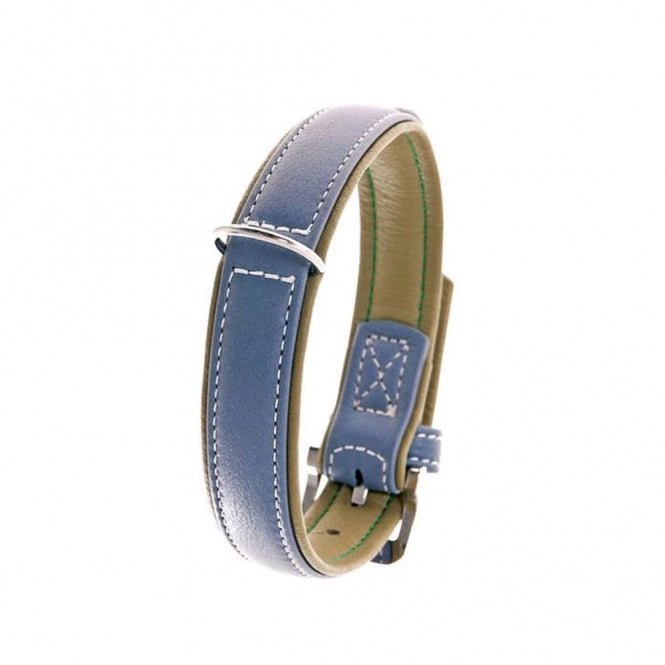 Karlie Vintage Trend Halsband - Rookblauw/Mosgroen - 65cm / 40mm