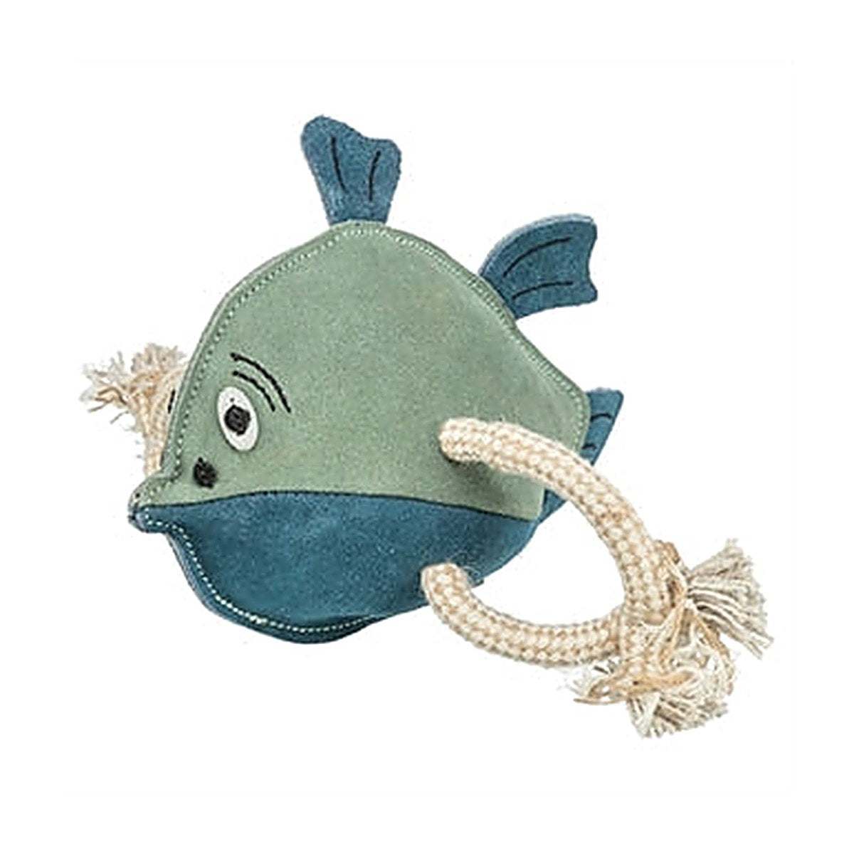 Trixie Vis Leer Met Touw 28 cm